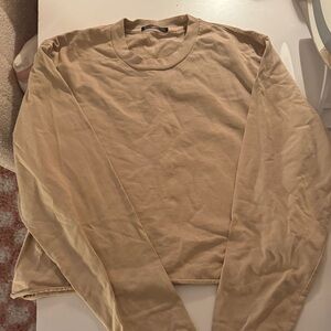 Brandy Melville Slightly Cropped Long Sleeve Shirt